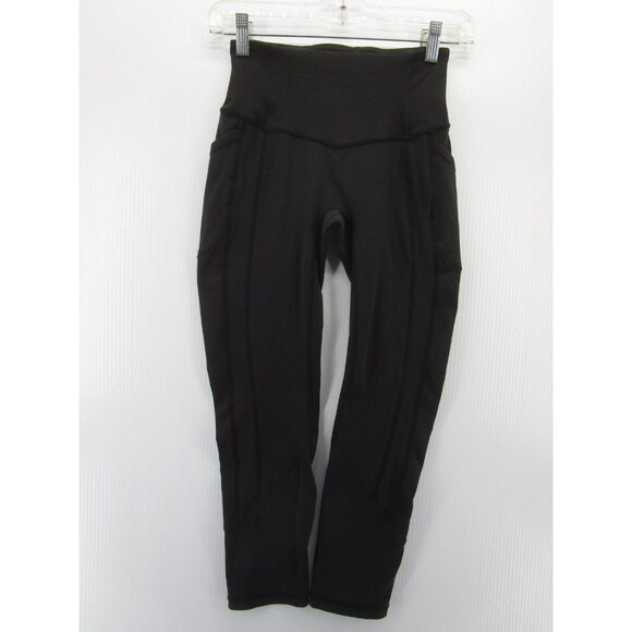 Lululemon Leggings 4 Pull On Pants Compression High Waist Yoga Gym - Picture 1 of 9